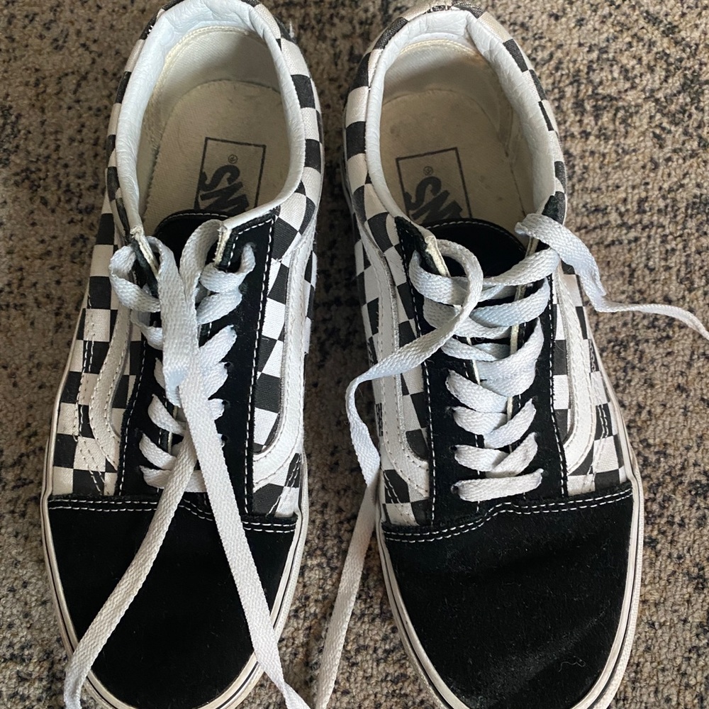 Old Skool Platform checkerboard vans!!!